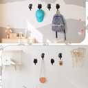 4 Pcs Cute Cat Metal Hooks Wall Mount Iron Black Decorative Wall Mounted Coat Hooks Cute Animal Key Hanger Decor Cat Lover Gifts for Clohes, Towels, Hats