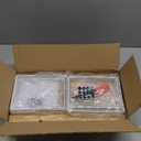 OGEMXU Cabinet Shelf Organizers, 15.7 inches Large Kitchen Counter Shelf, Set of 4 Wood Kitchen Pantry Organizer, Storage Shelves for Countertop, Spice Rack, Stackable, Expandable, Metal White, Nature