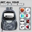 Soccer & Basketball Sports Bag with Ball Pump - Basketball Backpack with Separate Ball & Shoes Holder Compartment, Soccer Basketball Football & Volleyball Bag with Large Capacity (Grey)