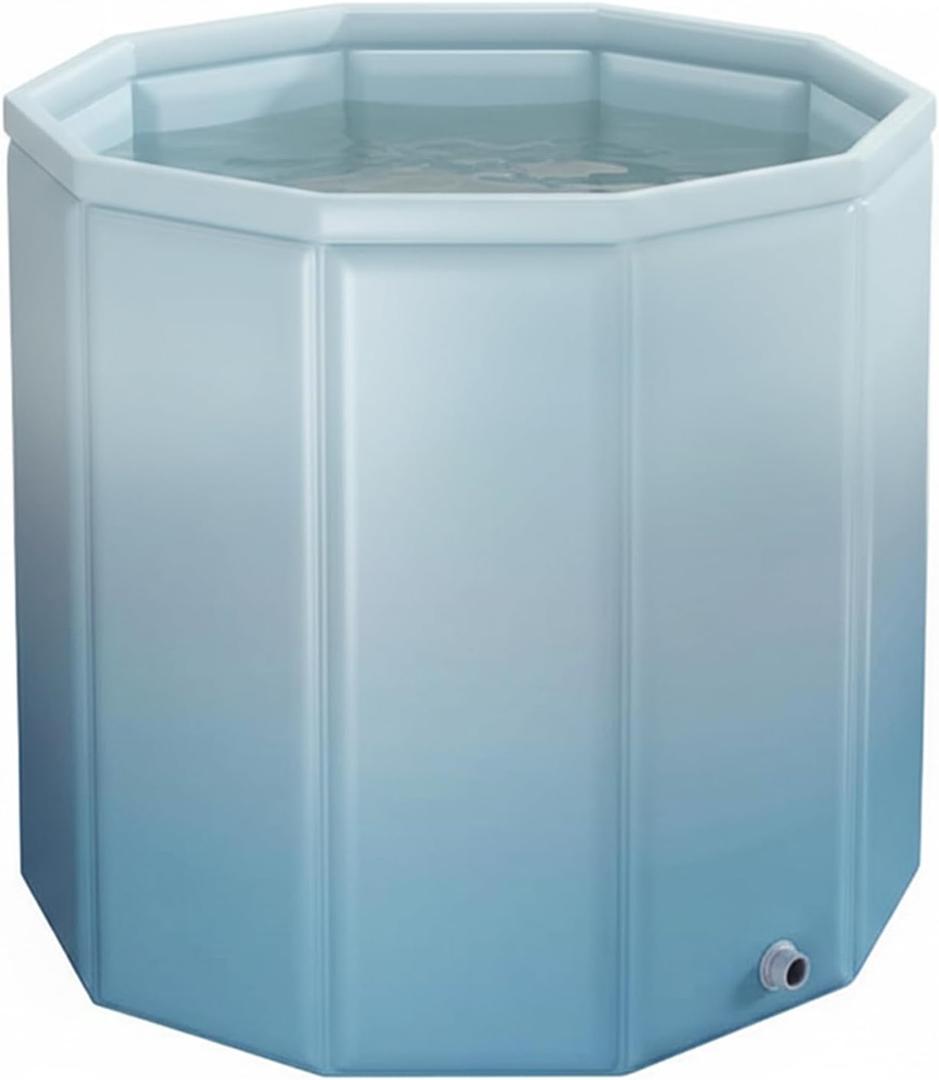 Portable Bathtub for Adults, Freestanding Bath Tub for Shower | Collapsible, Hot Ice Bath Tubs with Thickened Thermal Foam to Keep Temperature, PVC Outdoor Soaking Tub, Home SPA, 80*65CM