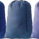 Extra Large Laundry Bag 3 Pack Travel Laundry Bags Dirty Clothes Organizer with Drawstring Closure, 30"x40", for college, dorm and apartment (Blue)