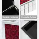 Jewelry Box For Girls Women, Eternal Rose Jewelry Organizer Box, Glass Vintage Rose Jewelry Holder For Earring, Ring, Necklace, Bracelets, Christmas Mother'S Day Valentine Jewelry Gift Box (small)