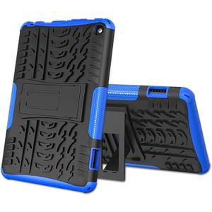 For Fire HD 8 & 8 Plus Case 12th/10th Generation, With Kickstand for Kids (Blue)