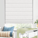 UNISHADES No Drill Cordless Roman Shades, Room Darkening, 28×48 in White