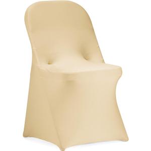 Peomeise Stretch Spandex Folding Chair Cover for Wedding Party Dining Banquet Event (Champagne,6pcs)
