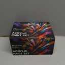 TMOL Acrylic Paint Set, 24 Colors (2 oz/Bottle) with 12 Art Brushes, Art Supplies for Painting Canvas, Wood, Ceramic & Fabric, Rich Pigments Lasting Quality for Beginners, Students & Professional Artist