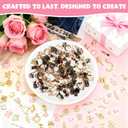 288Pcs Jewelry Making Charms, Assorted Bracelet Letter Charms with Gold Alphanumeric Valentines Day Floral Cat Pendant for DIY Necklace Bracelet