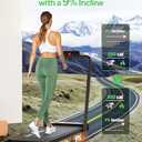 Walking Pad Treadmill with 12% Incline & Dual LED Display, 4 in 1 Walking Pad with Handle Bar, 3.5HP Foldable Under Desk Treadmill, Portable Treadmills for Home 350LBS, 4 Adjustable Incline, RGB Light (9% Incline Low Noise)