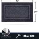 PURRUGS Dirt Trapping Door Mat 20" x 32", Non-Slip Machine Washable Entryway Rug, Entrance Mat, Indoor Front Door Mat, Super Absorbent Entry Rug for Muddy Shoes & Paws, Bluish Grey & Charcoal
