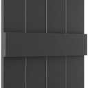 Ekena Millwork Lifetime Vinyl LJ4S14X05500BL Standard Four Board Joined, Board-n-Batten Vinyl Shutters, w/Installation Shutter-Lok's & Matching Screws (Per Pair), 14"W x 55"H, Black