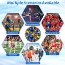 4Pcs Metallic Cheerleading Pom Poms, Creatiee 2 Pair Cheerleader Cheering Squad Pompoms for School Sports Dance Games Team Spirit Cheer