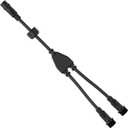 2 Way Lighting Splitter Connector 2Pin Y Shape 1 Male to 2 Female Extension Cable Connector for LED Lighting (2 Way Splitter 1Pack)