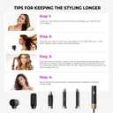 UKliss 5 in 1 Hair Styler & Blow Dryer Brush, Upgraded Detachable Hair Dryer Brush with Negative Ion, Air Curling Wrap for Drying, Curling, Straightening & Volumizing, Styling Tools for All Hair Types, Blackgold