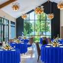 sancua Royal Blue Round Tablecloths 90 Inch, 6 Pack - Circle Fabric Table Cloth for July 4th Independence Day Wedding Party Banquet Birthday, Washable Polyester Table Cover (Fit 30-72 Inch Tables)