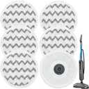 3897A / 3712 Rotating Steam Mop Pads Replacement for Bissell SpinWave Smart Steam Scrubbing Steam Mop Cleaner Models 3897A/3712 ONLY, Washable Reuseable Refill Pads6Pack (6Gray)