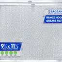 Bagean Stove Hood Vent Filters 9.9" x 11.7" 97007894 Compatible with Broan Range Hood Filter Replacement - Fit's Nutone Kitchen Exhaust Fan Filter Screen - Blocks Grease & Filters Oven Air (2-Pack)