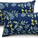 Outdoor Lumbar Pillows 12"x20" Waterproof Patio Pillows with Inserts