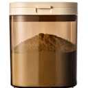 Travel Formula Dispenser, 1200ml Portable Milk Powder Container Formula Holder, Flip Top Formula Container to Go with Magnetic Spoon & Date Marker, 21OZ, 1.32LB, 600g, Brown