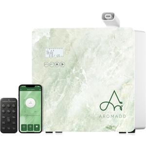 2026 Upgraded 3500 Sq.Ft HVAC Scent Diffuser for Home, Smart Whole House Scent System with App & Remote Control, Hotel Collection Waterless Diffuser for Large Room, Cold Air Tech, 600mL, Marble Green
