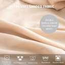 Gute Chair Seat Cover,Velvet Seat Covers for Dining Chairs, Stretch Fit Washable Chair Cushion Protectors Set of 6, Soft Removable Kitchen Chair Slipcovers with Elastic Ties Beige