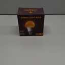 Amber Sleep Light Bulbs, Blue Light Blocking, A19 9W(60 Watt Equivalent) Dim Light Bulbs for Lamp, 1800K Warm Light Bulb, E26 for Healthy Sleep, Bedroom, Kids Room, 2 Pack