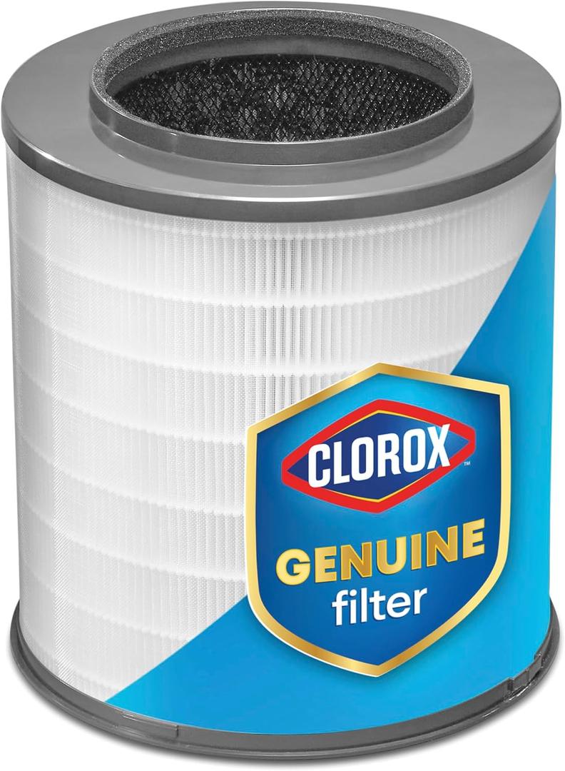 Clorox Medium Room Air Purifier True HEPA Replacement Filter, 1,000 Sq. Ft. Capacity, Removes 99.97% of Allergens up to 0.1 Micron, Compatible with 11030 & 11031, 1 Count (12030)