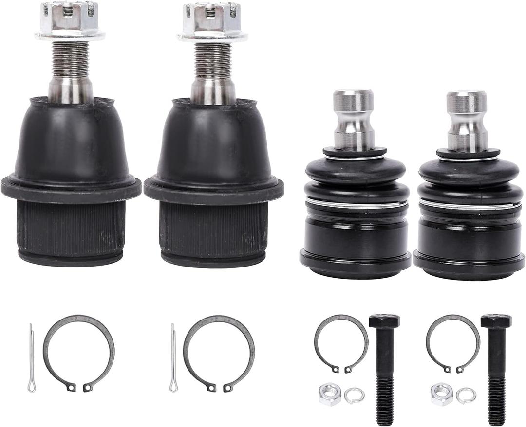 LCWRGS Front Upper and Lower Ball Joints Replacement for Chevy SSR Trailblazer Ext Buick Rainier GMC Envoy XL XUV Ascender Bravada 9-7X K6663 K6664, 4pcs