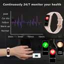 Fitness Tracker with Heart Rate/Blood Oxygen/Sleep Monitor, 20+ Sports Modes Smart Watches for Women/Men, Activity & Step Tracker Smart Watch for Android/iOS Phones (Pink)