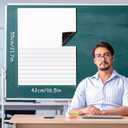 Kosiz 2 Pcs Magnetic Draw Write Paper 22 x 17 Inch Dry Erase Handwriting Lined Board for Classroom Whiteboard Writing Chart Magnetic Newsprint Handwriting Paper Homeschool Teaching Supplies