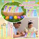 Epakh 72 Pcs Easter Gifts for Kids Bulk Pens with Jesus Greeting Cards Bunny Eggs Sticky Note Bags Religious Easter Basket Stuffers for Students Coworkers Office Classroom School Supplies