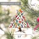 3 x Hummingbird Christmas Ornament, Colorful Acrylic Hummingbird Ornament, Stacked Hummingbirds Gifts for Women, Bird Lovers, Humming Bird Decor, Xmas Home Decorations, 4.4x3.7 in (1PC)