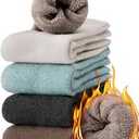 ProEtrade Merino Wool Socks Thermal Warm Winter Thick Hiking Boot Cozy Crew Cabin Comfy for Womens Ladies Work Socks 5 Pack 8-14