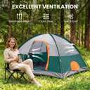 NEWBULIG 2-4 Person Camping Tent, Lightweight 5 Min Easy Setup, Waterproof Windproof Dome Tent with Rainfly for Outdoor, Hiking, Backpacking, Beach, Green