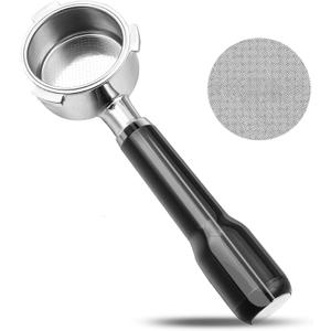 51mm Bottomless Portafilter for CM5418, Compatible for CASABREWS Espresso Machine CM5418, 3700Essential, 5418Pro, 5418J and 5418Basic, Stainless Steel Filter Holder and Filter, Black