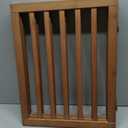 Dog Gates for Doorways, Freestanding Dog Gate Indoor, Foldable Pet Gates for Doorways Bedroom, Puppy Gate with Metal Support Feet, Room Divider 3 Panels (Dark Walnut)