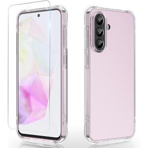 Osophter for Galaxy A56 5G Case: Clear Women Girls Boys with Screen Protector Reinforced Corners TPU Shock-Absorption Flexible for Samsung Galaxy A56 Phone Case-Clear