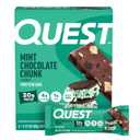 Quest Nutrition Mint Chocolate Chunk Protein Bars, 20g Protein, 1g Sugar, 4g Net Carb, High Fiber, Gluten Free, Keto Friendly, 4 Count BBD:07/13/26