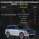 Floor Mats Compatible with Hyundai Palisade 2026 7 Seats(Only Fuel),All Weather Protection Duarble TPE Cargo Liner with Backrest Mats Accessories Compatible with Hyundai Palisade 2026 Fuel