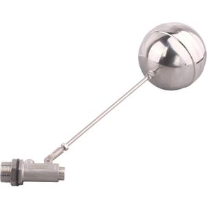 Stainless Steel Float Ball Valves - 1 NPT Male Thread Flow Control Float Sensor Valve Automatic Water Level Control Float For Tank Pond Water Tower
