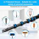 26FT Reach Telescopic Extension Pole, 5-20FT Paint Roller Extension Pole with Flip-Lock Design, Aluminum Alloy Threaded Head for Painting Cleaning Dusting & Window Washing Tools