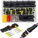 20 Kit 3 Pin Connector, 20-16 AWG Waterproof Electrical Automotive Wire Connector, 1.5mm Series Terminals Male Female Car Harness Plug Sets