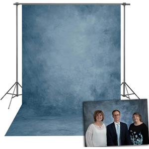 6x8ft Abstract Blue Portrait Backdrop Solid Color Photography Background Baby Headshots Photocall Adult Child Travel Family Newborns Party Decoration Studio Props