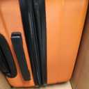 Amazon Basics 26" Hardside Medium Checked Luggage, Expandable Hardshell Suitcase with Wheels, Scratch-Resistant Surface, Four Multi-directional Wheels, Orange