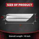 LCGP 2.5" Inlet Exhaust Tips, 2.5" Inlet x 5" Outlet x 18" Overall Length, Weld On, Polished, Universal Stainless Steel Diesel Exhaust Tailpipe DT-255018AC