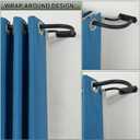 Double Curtain Rods for Window 48-84 Inches, Double Curtain Rods Wrap Around, Room Darkening Curtain Rods, 1-Inch Diameter Front and 5/8 Inch Back Double Drapery Rod Matte Black