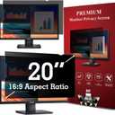 20 Inch Privacy Screen Filter for Computer Widescreen 16:9 Monitor, Privacy Shield, Anti-Glare and Anti-Blue Light Protector