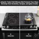 Stove Top Cover for Electric Stove - 3-Foldable Glass Top Stove Cover Protector, Ceramic Flat Top Stove Cover, Induction Cooktop Protector, Oven Cover, Dish Drying Mat 28" x 20"