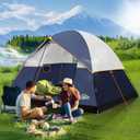 COBIZI Tents for Camping 4/6 Person Camping Tent with Rainfly and Screen, Easy Setup Lightweight Portable Waterproof Outdoor Tent with Carry Bag for Backpacking, Hiking, Family Travel (Dark Blue)