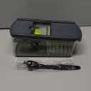 Ourokhome Mandolin Slicer for Kitchen Food, Hand Safe Vegetable Shredder with 6 Mandoline Blades, Veggie Waffle Cutter for Potato, Carrot, Zucchini, Onion, Essential Kitchen Gadgets (6 in 1, Gray) (Green)