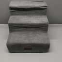 Escaleras para perros y gatos pequeos, 3 escalones antideslizantes para mascotas, para sof, silln y silla, color gris, 13.6 pulgadas de alto